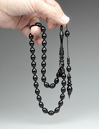 Oltu Taşı Özel Seri  İmame Bilezik Oyma  İşçilikli Tespih