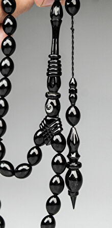 Oltu Taşı Özel Seri  İmame Bilezik Oyma  İşçilikli Tespih