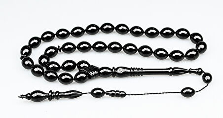 Oltu Taşı Özel Seri  Kelepçe İmame   İşçilikli Tespih