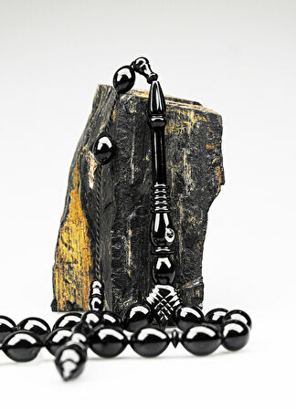 Oltu Taşı Özel Seri  Kelepçe İmame   İşçilikli Tespih