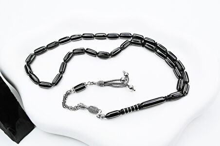 Oltu Taşı Kapsül Altılı Karpuz İşlemeli Özel Tasarım İmameli Tespih