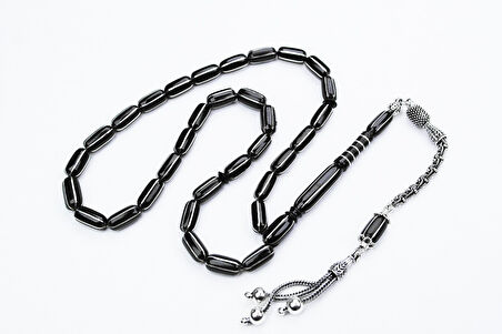 Oltu Taşı Kapsül Altılı Karpuz İşlemeli Özel Tasarım İmameli Tespih