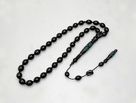 Oltu Taşı  Kilim Oyma İmame ve  Mine İşleme  Sade Tespih