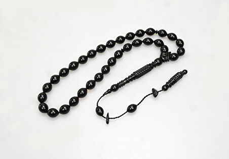 Oltu Taşı Nakkaş Oyma İmameli Sade Tespih