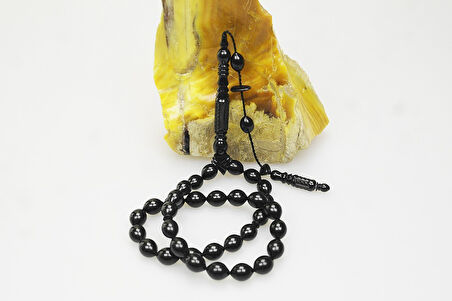 Oltu Taşı Nakkaş Oyma İmameli Sade Tespih