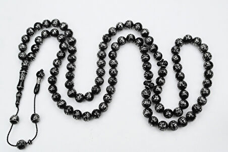 Oltu Taşı ESMAÜL HÜSNA  Arapça El İşçiliği  Namaz Tespihi