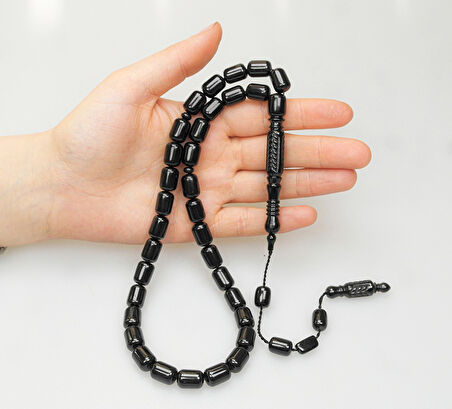 Oltu Taşı Nakkaş İmame  Sade Tespih