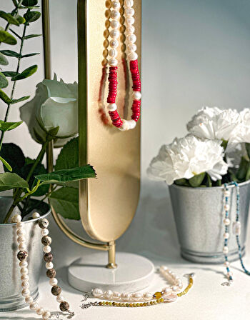 KIZIL HARMONİ KOLYE