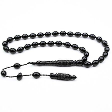 Oltu Taşı Beyzi Kesim  İmame  Nakkaş Oyma Tespih