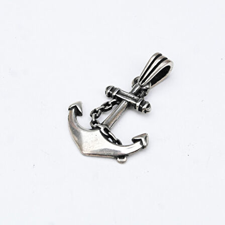 Çapa Model Gümüş Erkek Kolye