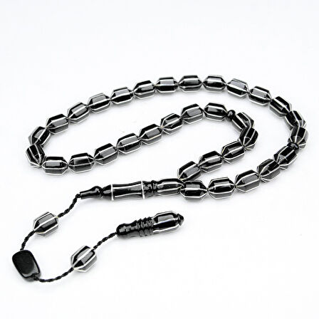 Oltu Taşı Tıraşlı Kesme Karpuz Işlemeli Tespih