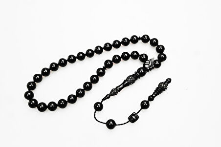 Oltu Taşı Kareli Oyma Nakkaş  İmameli  Sade Tespih