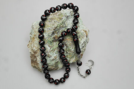 Tek Zikzak Kırmızı İşleme Tespih