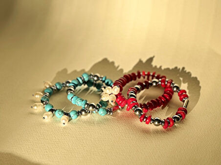 KORAL  LASTİKLİ  BİLEKLİK