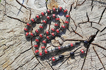 Arpa Model Oltu Taşı Onlu Karpuz İşlemeli Tespih