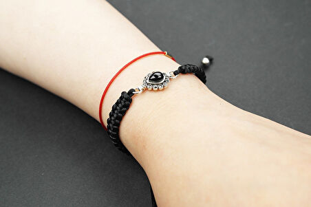 DAMLA  OLTU TAŞI GÜMÜŞ ÇERÇEVE  AYARLANABİLİR  BİLEKLİK