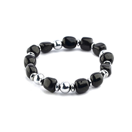 Hematit ve Oltu Taşı Bileklik
