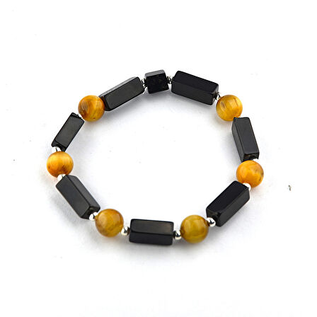 Hematit ve Kesme Oltu Taşı Bileklik