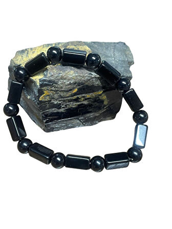 Obsidyen Erkek Bileklik