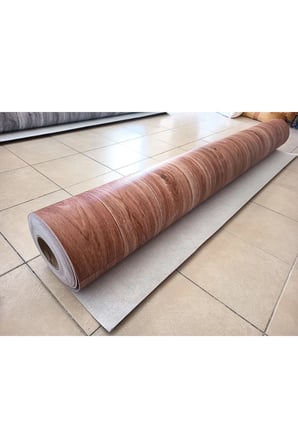PARKE DESENLİ 50 cm x 100 cm KEÇELİ MUŞAMBA Pvc KAHVERENGİ Zemin Döşemesi Soba Altı