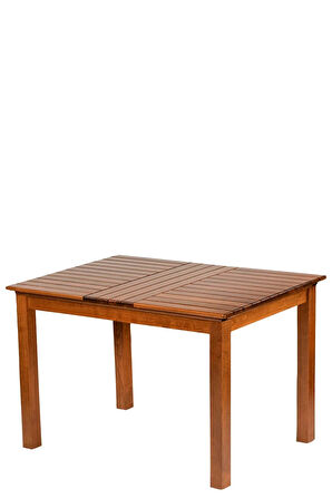 Ahşap Bahçe Balkon Mutfak Masası -kaş Sabit Ayak 80x140