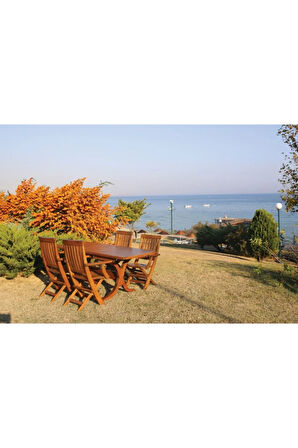 Ahşap Bahçe Balkon Mutfak Sandalyesi -muğla Katlanabilir