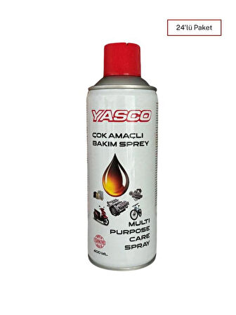 Yasco WD40 Çok Amaçlı Bakım Ve Yağlayıcı Sprey 400 ML(24'LÜ)