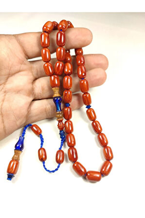 Emine Reşvani Usta Eseri İmame Hitame Kuka Eski Katalin Kombinli Sıkma Kehribar Sertifikalı 5228