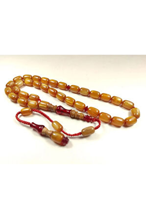 Emine Reşvani Usta Eseri İmame Hitame Kuka Eski Katalin Kombinli Sıkma Kehribar Sertifikalı 5220