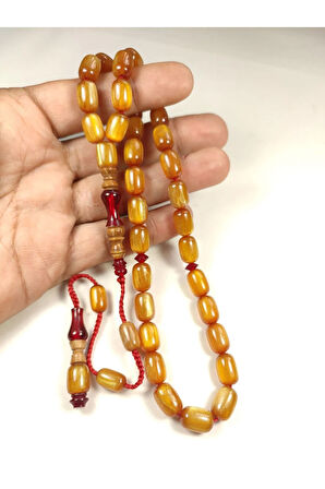 Emine Reşvani Usta Eseri İmame Hitame Kuka Eski Katalin Kombinli Sıkma Kehribar Sertifikalı 5220