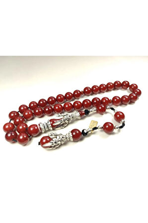 Zeyn Usta İmzalı İmame Hitame Pençe Motifli Bronz Nakkaş Sıkma Kehribar Sertifikalı 5157