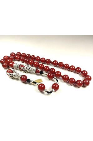 Zeyn Usta İmzalı İmame Hitame Pençe Motifli Bronz Nakkaş Sıkma Kehribar Sertifikalı 5157