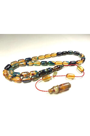 Mehmet Mercan Usta Eseri İmzalı Aykırı Renk Hareli Sıkma Kehribar Sertifikalı 5126