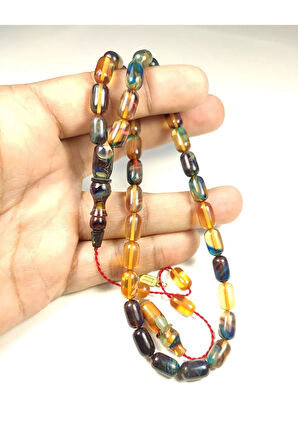 Mehmet Mercan Usta Eseri İmzalı Aykırı Renk Hareli Sıkma Kehribar Sertifikalı 5126