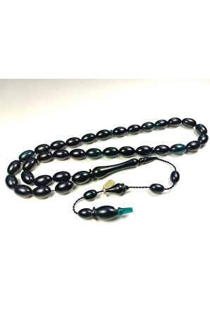 Mehmet Mercan Usta Eseri İmzalı İnci Siyahı Sıkma Kehribar Sertifikalı 5137