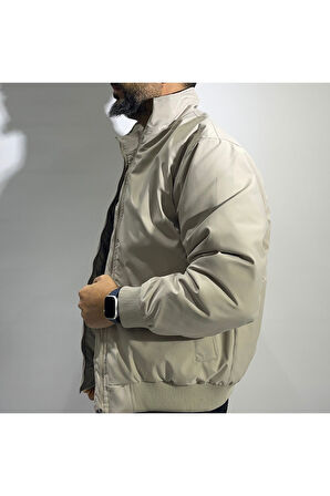 Oversize Fermuarlı Erkek Bomber Mont