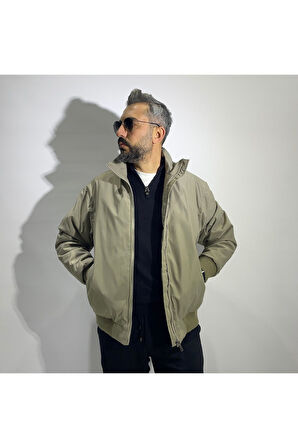 Oversize Fermuarlı Erkek Bomber Mont