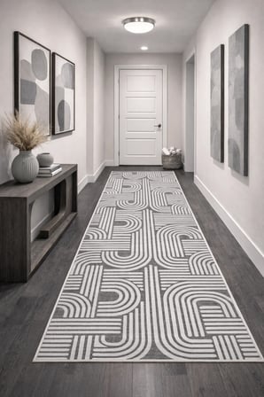 Kaymaz Tabanlı Kesme  Salon Koridor Mutfak Yatak Odası Halısı 3012 GRİ