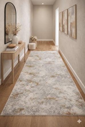 Kaymaz Tabanlı Kesme  Salon Koridor Mutfak Yatak Odası Halısı 3018 GRİ