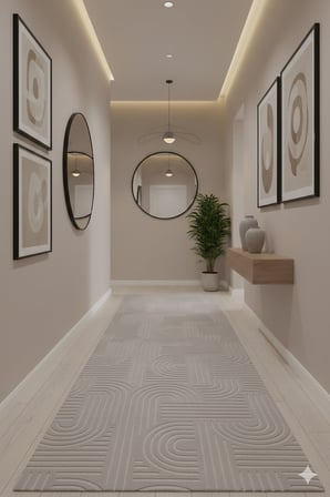 Kaymaz Tabanlı Kesme  Salon Koridor Mutfak Yatak Odası Halısı 3018 VİZON