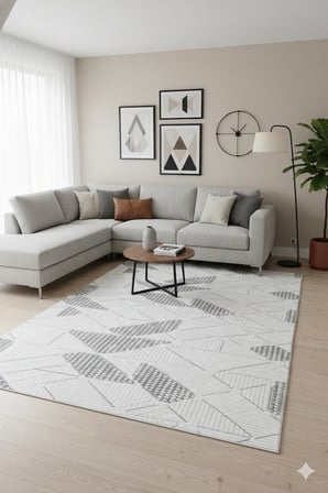 Kaymaz Tabanlı Kesme  Salon Koridor Mutfak Yatak Odası Halısı 3023 GRİ