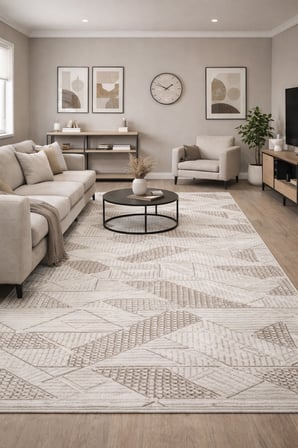 Kaymaz Tabanlı Kesme  Salon Koridor Mutfak Yatak Odası Halısı 3023 KAHVE