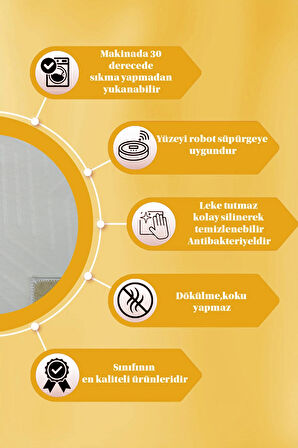 Kaymaz Tabanlı Kesme Kabartmalı Salon Koridor Mutfak Halısı 5025K Krem