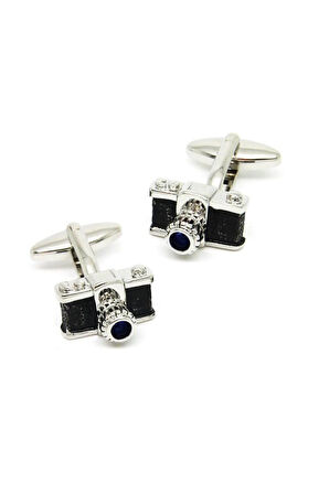 Erkek Siyah Fotoğraf Makinesi Kol Düğmesi Bhjlnq24