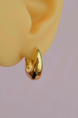 Gold Renk Bombeli Halka Küpe