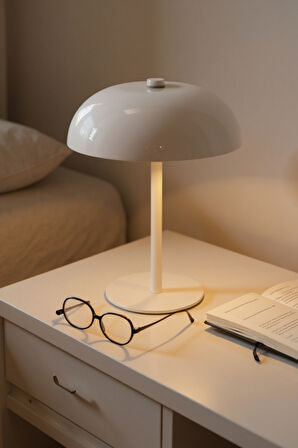 Lumi Ekru Dokunmatik Dekoratif Abajur