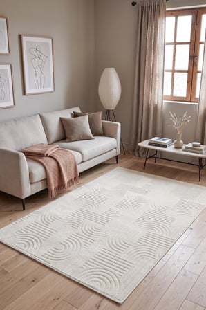 Bohem Krem Emboss Premium Seri Kaymaz Taban Jel Taban Halı Yolluk Antre Hol Salon Mutfak Halısı