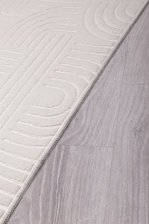 Bohem Krem Emboss Premium Seri Kaymaz Taban Jel Taban Halı Yolluk Antre Hol Salon Mutfak Halısı