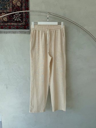 Erkek İthal Yıkamalı Keten Pantolon