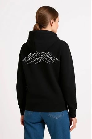 Nihilist Penguen Özel Tasarım Oversize Kapüşonlu Sweatshirt - Siyah
